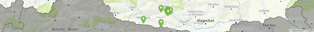 Kartenansicht für Apotheken-Notdienste in der Nähe von Lesachtal (Hermagor, Kärnten)